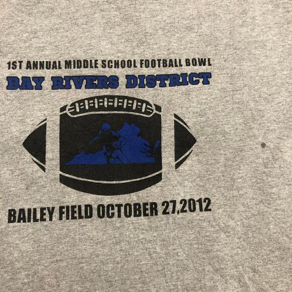 Vintage 2012 First Annual School Football Bowl Graphic Tee - Picture 3 of 4